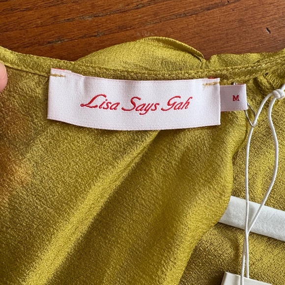Lisa Says Gah Petra Tie Back Top - Chartreuse - Picture 5 of 7